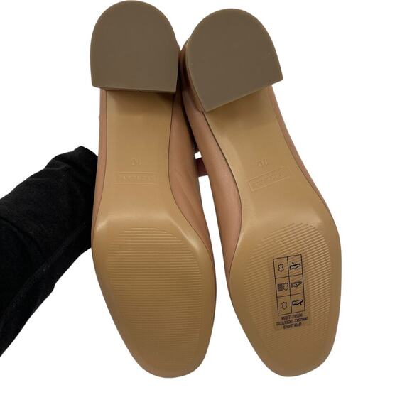 Everlane The Day Heel in Leather Blush Tan Size 10 Balletcore Round Toe - Picture 7 of 10